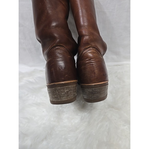 ABILENE BOOTS Brown Leather Boots Men\'s Size 8 D Vibram Resist Oil No Mark Soles main image 10